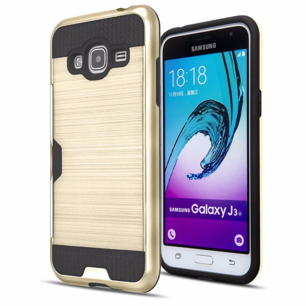 Чехол для Samsung J3 2016 чехол Galaxy J320F армированный силиконовый гибридный ударопрочный
