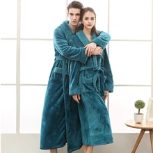 Женский зимний халат, длинный вязаный фланелевый банный халат из кораллового флиса, теплая ночная рубашка, халаты для невесты, халат, плотная Ночная одежда