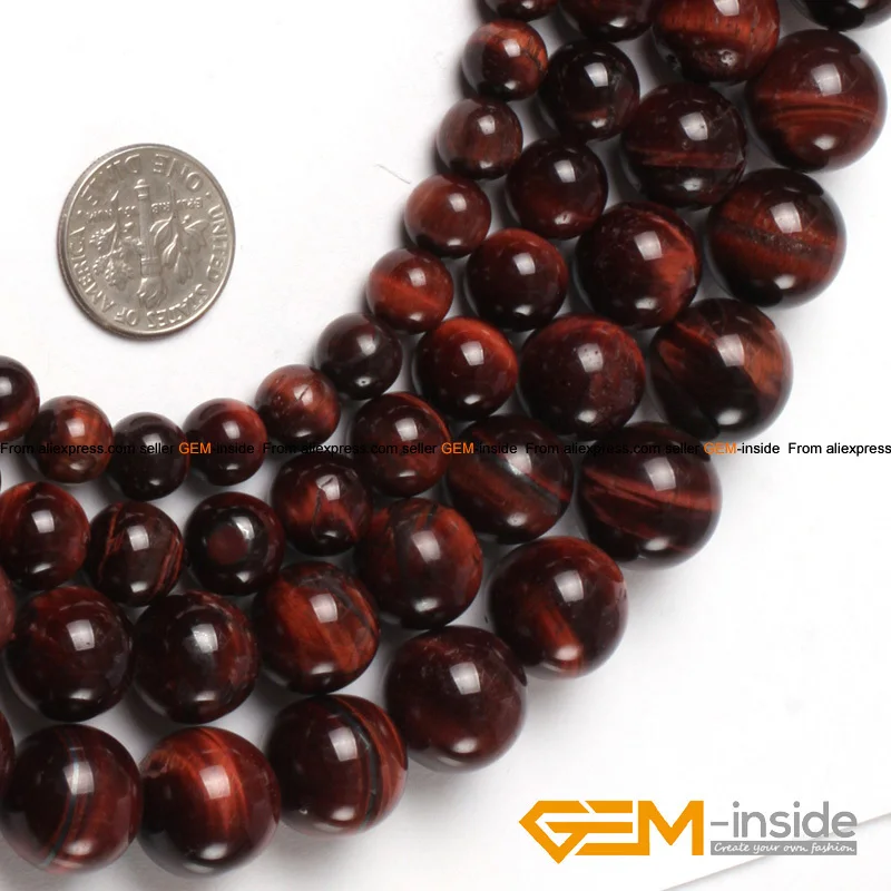 Red Tiger/'s Eye Gemstone Round Beads For Jewelry Making 15/" 6mm 8mm 10mm 12mm