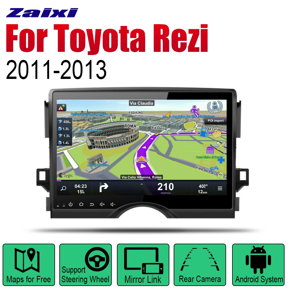 

ZaiXi Auto Player GPS Navigation For Toyota Rezi / Mark 2011~2013 Car Android Multimedia System Screen Radio Stereo
