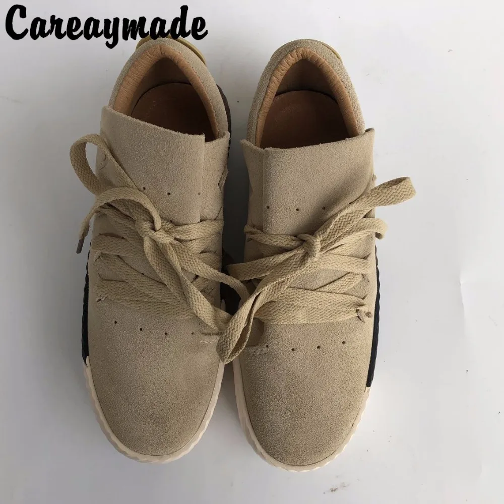 

Careaymade-2018 Spring ,sweethearts style scrub casual flat platform shoes,Genuine leather tie Fltas shoes,2 colors