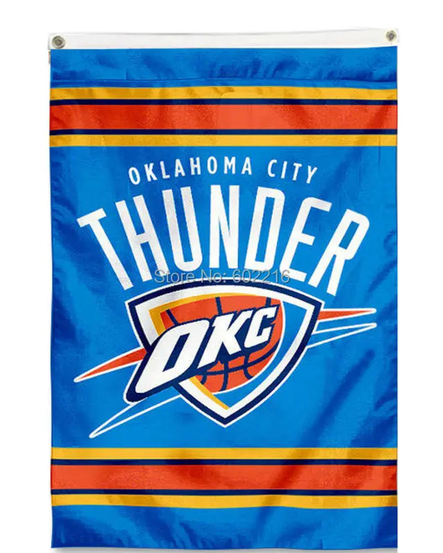 Basketball New Oklahoma City Thunder Outdoor Flag 3FTX 5FT Custom Team