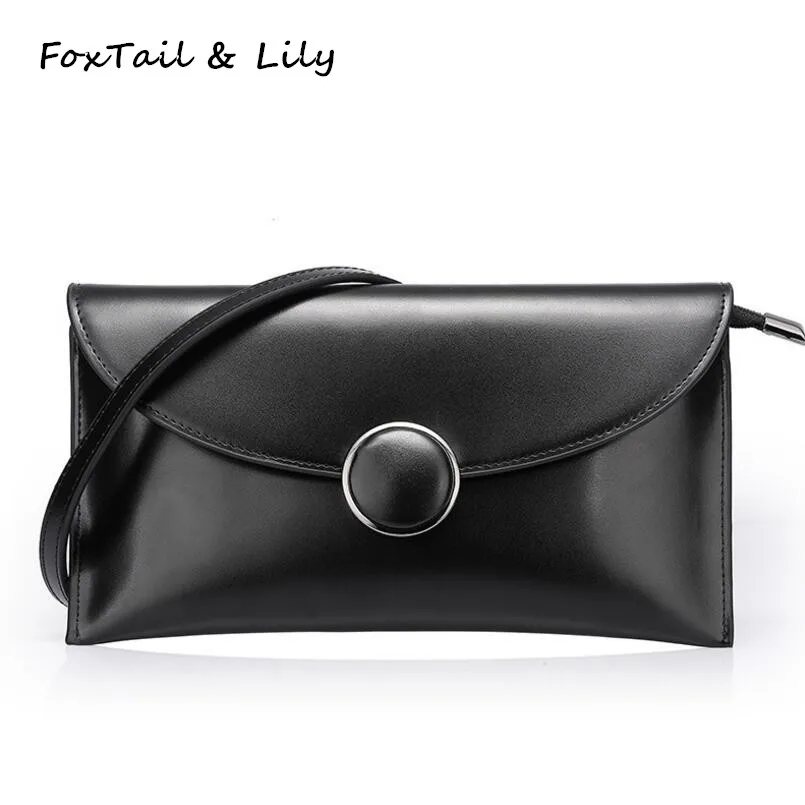 

FoxTail & Lily Ladies Envelope Clutch Bag Small Chain Shoulder Bag PU Leather Fashion Women Messenger Bags Famous Brand Designer