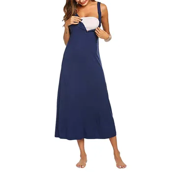 

Women Pregnant Maternity Nursing Solid Breastfeeding Summer Maternity Dress robe femme enceinte for photo shoot A1