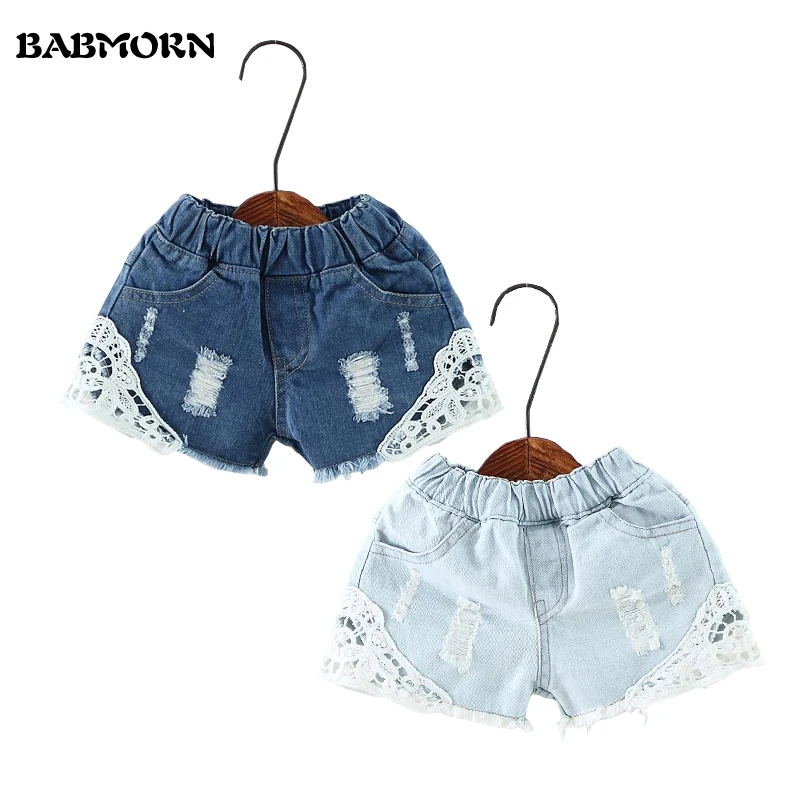 Aliexpress.com : Buy Summer new Korean girls lace hole jeans shorts ...