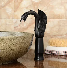 Good Quality Tall Basin Vessel Sink Faucet Deck Mount Single Handle Swan Mixer Tap with Hot
