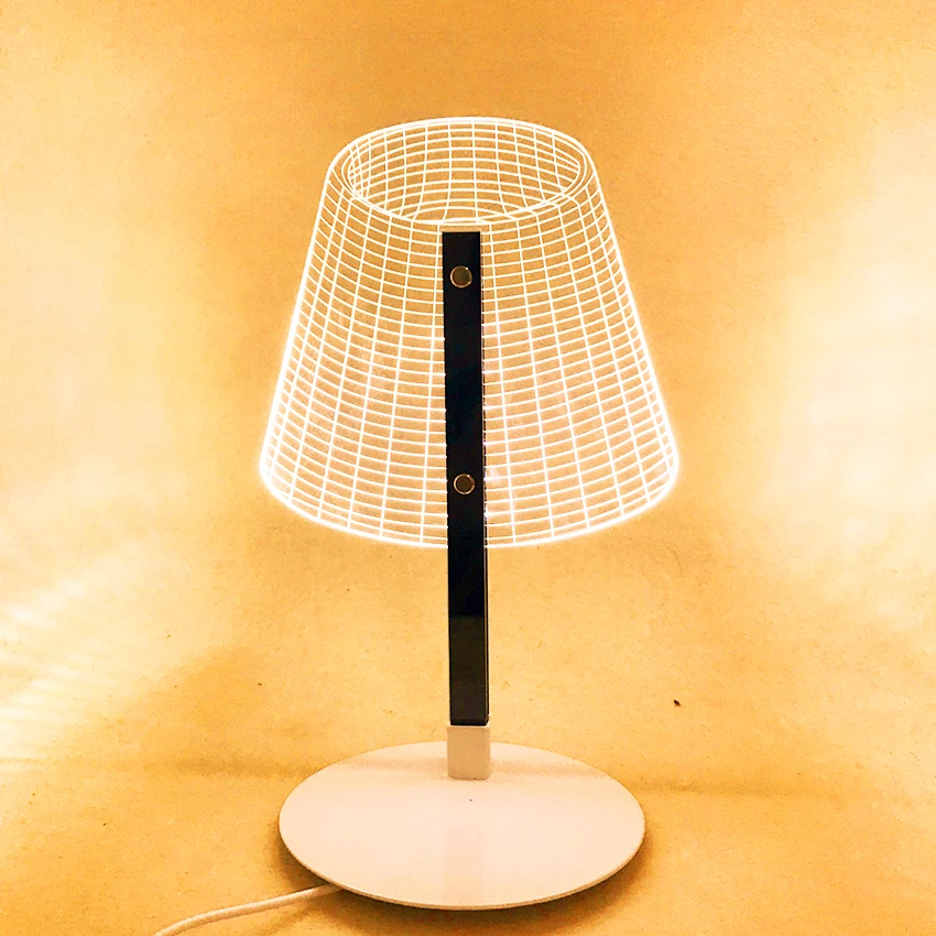 JULELYS 4 Вт USB 3D креативная настольная лампа акриловый светодиодный ночник с совой прикроватный светильник для спальни офисная настольная лампа светильник для чтения