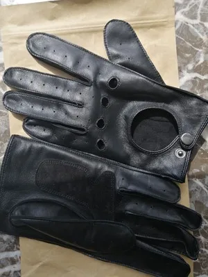 Vintage Open Knuckle Leather Driving glove b7