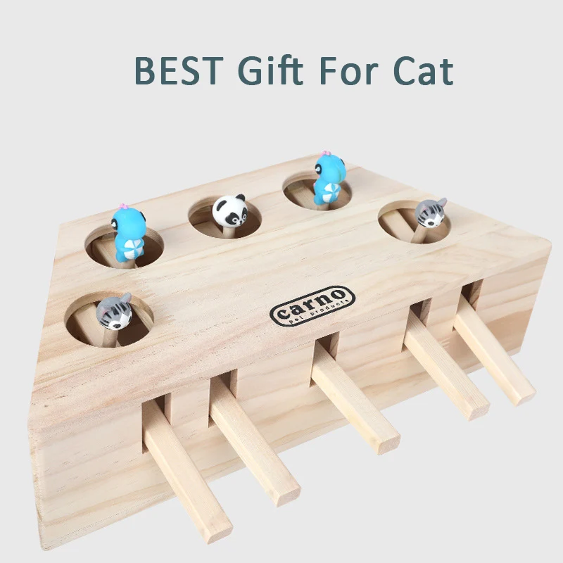 Игрушки для охоты на кошек, домашние игрушки для питомцев, одноцветные деревянные игрушки для охоты на кошек, интерактивные сиденья для мыши с 3/5 отверстиями, лучший подарок для кошек, Прямая поставка