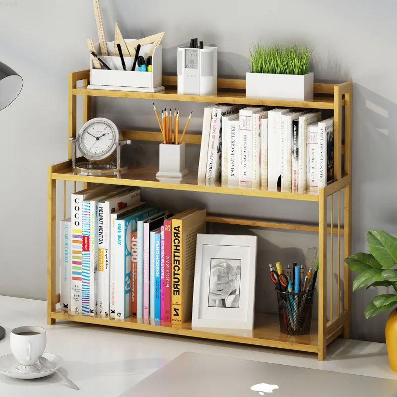 تخزين الرف bookrack عينة منزل على الجدول bookrack إدارة مكتب السلع الجرف phyllostachys pubescens