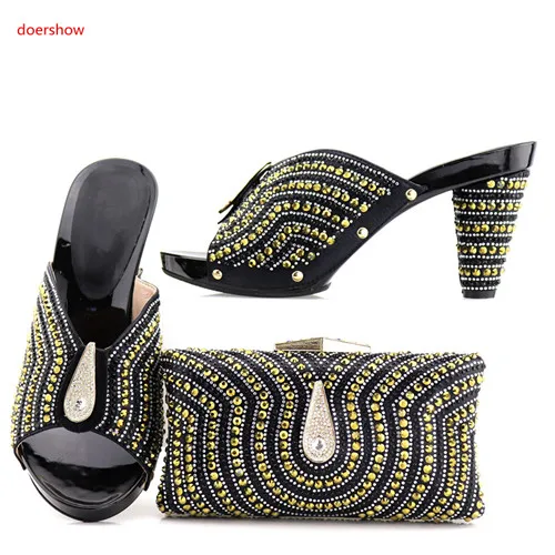 

doershow Italian Shoe with Matching Bags Shoe and Bag Set for Party In Women Italian Matching Shoe and Bag Set for lady HKU1-10