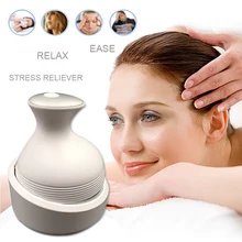 Электрический массажер для головы спа-инструмент для расслабления мозгов антистресс Снятие напряжения расческа заряжаемый массажный ролик