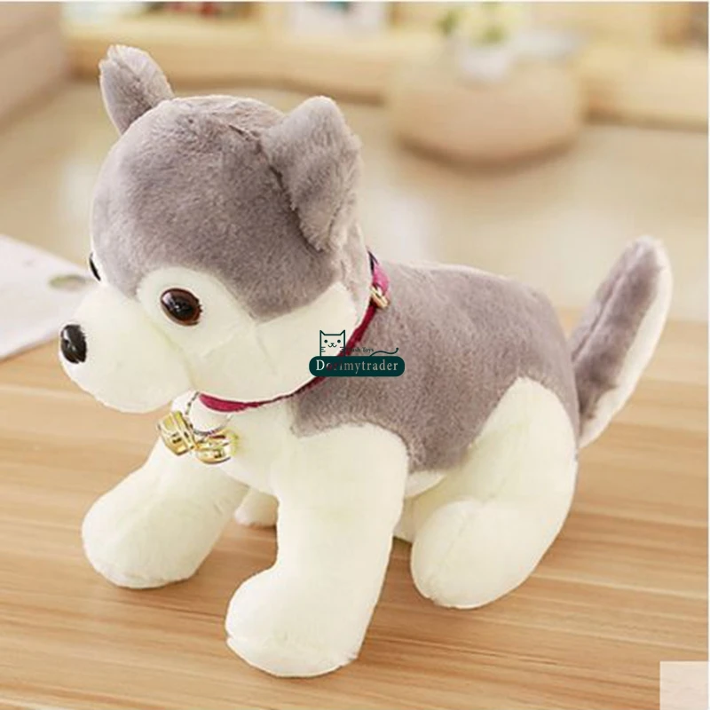Dorimytrader Relistic Animal  Tinkle Bell DogPlush Toy Cute Stuffed Soft Cartoon Husky Dog Doll Kids Play Dolls Children Gift 31inches 80cm DY61752 (1)
