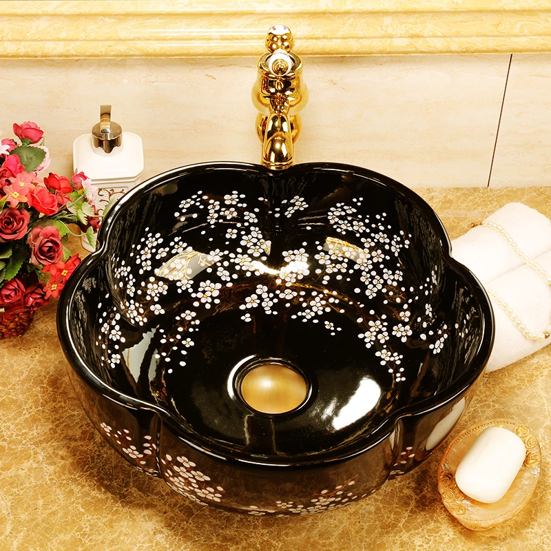 China Artistic Procelain Handmade Europe Vintage Ceramic Lavabo Bathroom Sink Counter top chinese ceramic wash basin sinks (4)