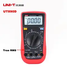 UNI-T UT890D Digital Tester Multimeter True RMS Manual Range AC DC Voltmeter Ammeter Ohm Herz F LCD Backlight Diagnostic-tool