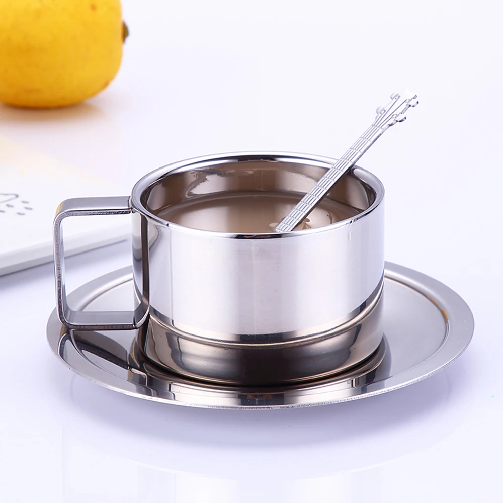 

304 Stainless Steel Vacuum Coffee Cup Mug Simple Office Cup S/L with Handle Cup Coffe Mug Home Office Drinkware