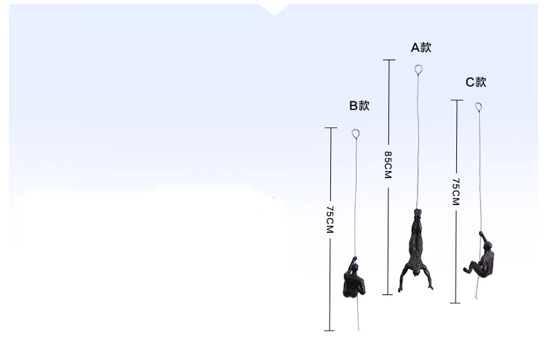 Забавные персонажи альпиниста, статуя из смолы, настенные украшения, креативные, смелые предметы интерьера для дома, ТВ-фон, Настенная подвеска
