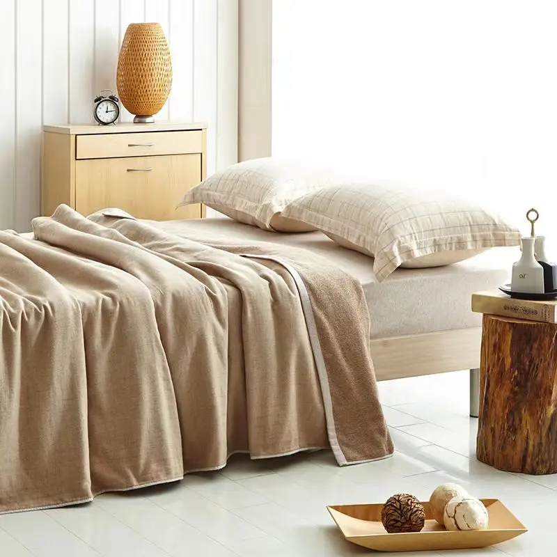 

japan solid towel blanket Summer Breathable Bed weighted Blanket bed Throw soft cobijas para cama
