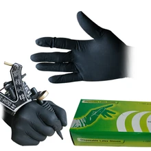 YILONG 100 шт. мягкие нитриловые перчатки для татуировки черные Большие одноразовые латексные Доступные аксессуары