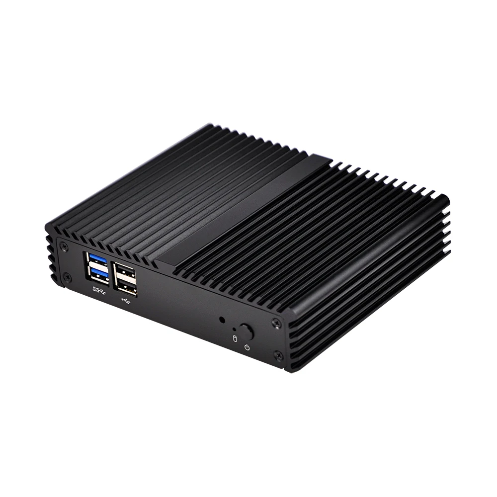 Безвентиляторный процессор Intel Celeron N3160 windows 10 мини ПК 2 * гигабитная Lan Поддержка HDD