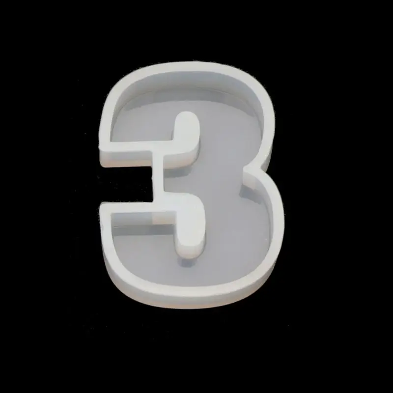 Ювелирная форма A-J Алфавит английские буквы 0-9 цифры Силиконовая Форма Ремесло Изготовление ювелирных изделий DIY ясные формы для эпоксидной смолы для ювелирных изделий - Цвет: 3