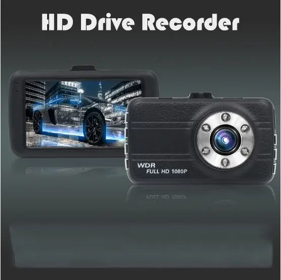 Кожаный чехол-Регистратор Full 1080PHD для вождения, 170 градусов, широкоугольный заполняющий светильник, HD камера ночного видения, Автомобильный видеорегистратор с g-сенсором