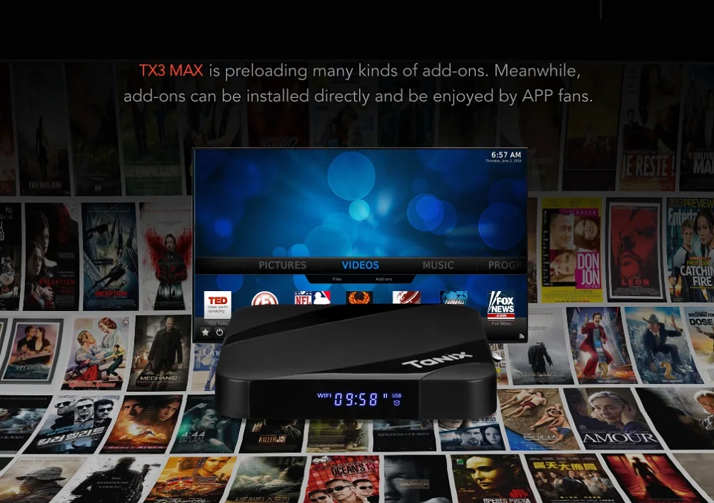 Tanix TX3 MAX умный ТВ BOX для Android 7,1 2 GB 16 GB BT4.1 Amlogic S905W 4 ядра H.265 4 K 2,4 ГГц Wi-Fi ТВ плеер TX6