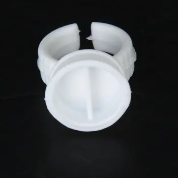 

Hot!1 Bag of Approx.100pcs Disposable Glue Holder Ring for Eyelash Extension 2-Slot---White