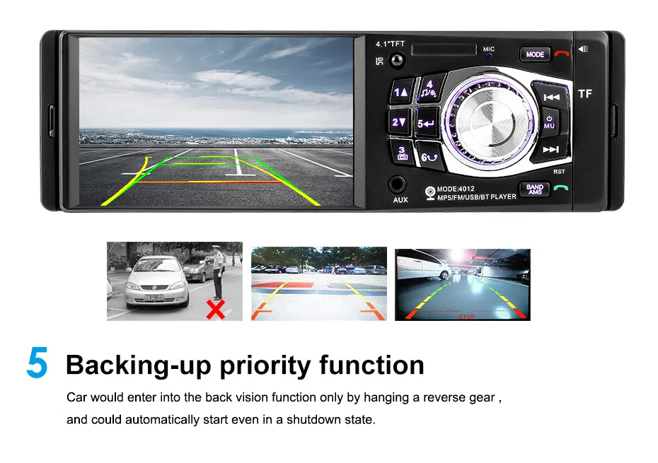 1 Din 4,1 дюймов Автомобильный Радио автомобильный мультимедийный плеер MP3 MP5 Аудио стерео радио Bluetooth FM дистанционное управление Поддержка камеры заднего вида