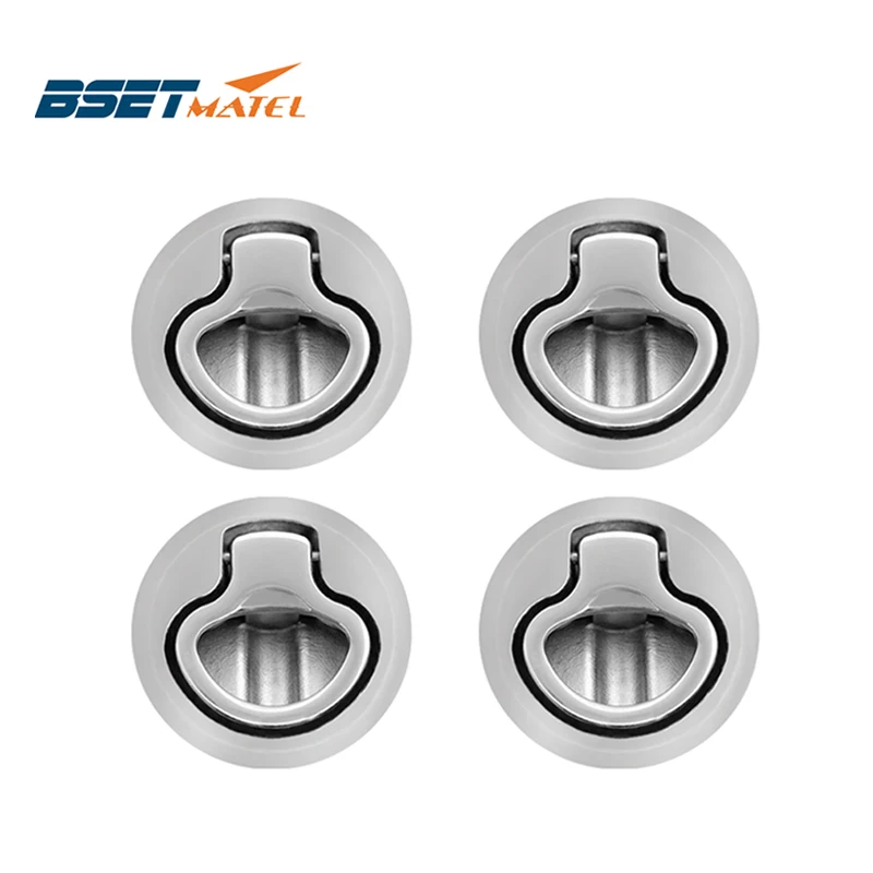 4PCS Stainless Steel 316 Marine Boat Flush Pull Hatch Latch Lift Handle 2/'/'