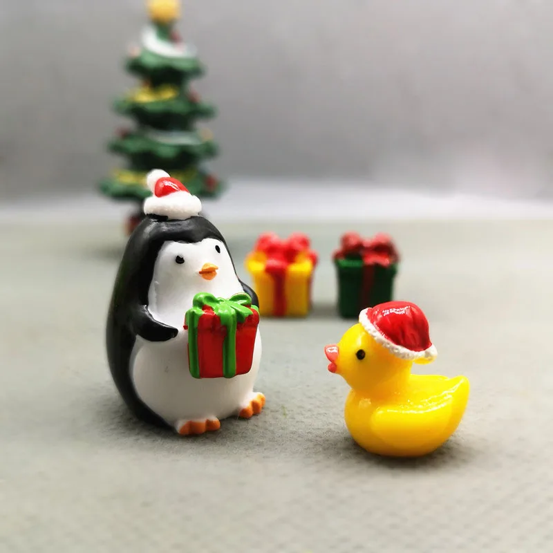 4 шт. милый рождественский пингвин фигурка сад изящное украшение стекло DIY Аксессуары Декор интерьера дома Миниатюрная игрушка ремесло