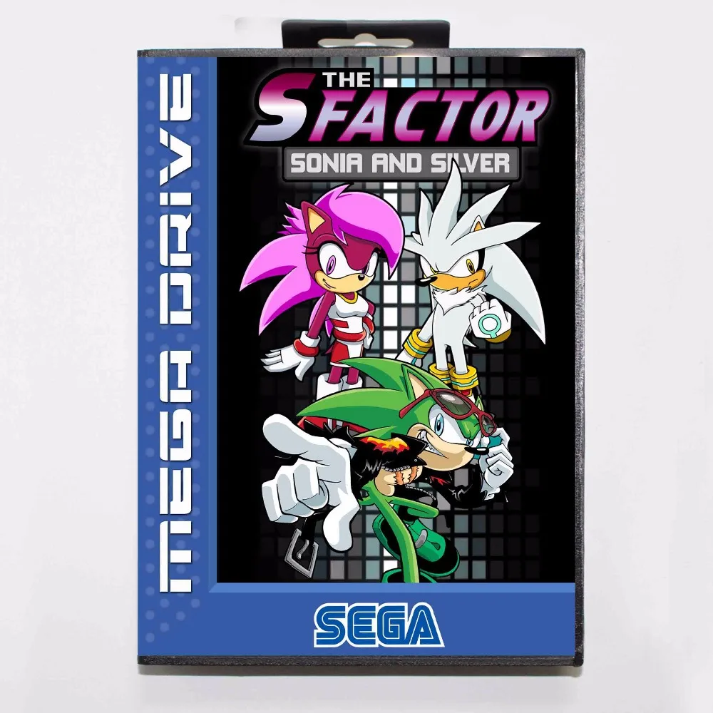 

The S Factor Sonic And Silver 16 bit MD Game Card With Retail Box For Sega Megadrive/Genesis