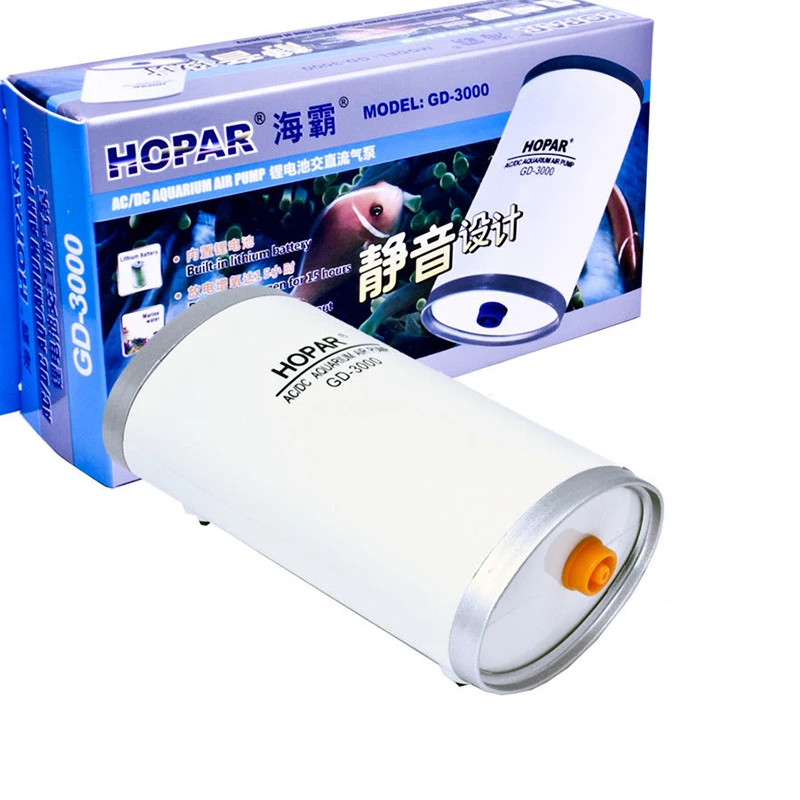 HOPAR AC/DC Aquarium Air Pump Automatic Emergency Battery Backup Fish