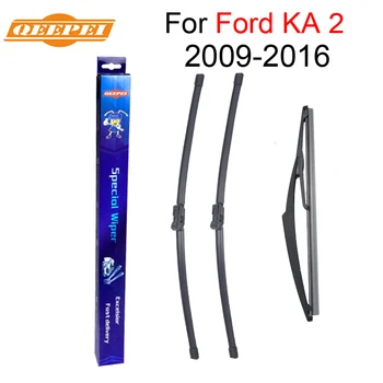 

QEEPEI Front and Rear Wiper Blade no Arm For Ford KA 2 2009 Onwards High quality Natural Rubber windscreen 24''+14''