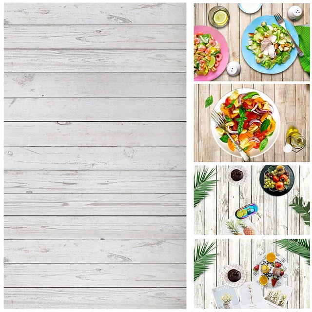ALLOYSEED 60x90cm Wood Board Photography Background Backdrops Cloth Desk Table Photo Studio Phone Photographic Props For Food