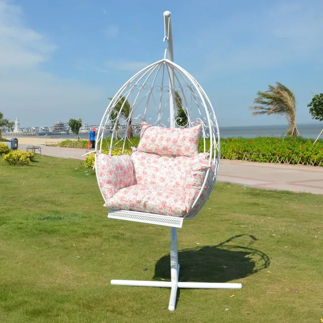 Wrought iron chairs rocking cradle swing nest indoor and