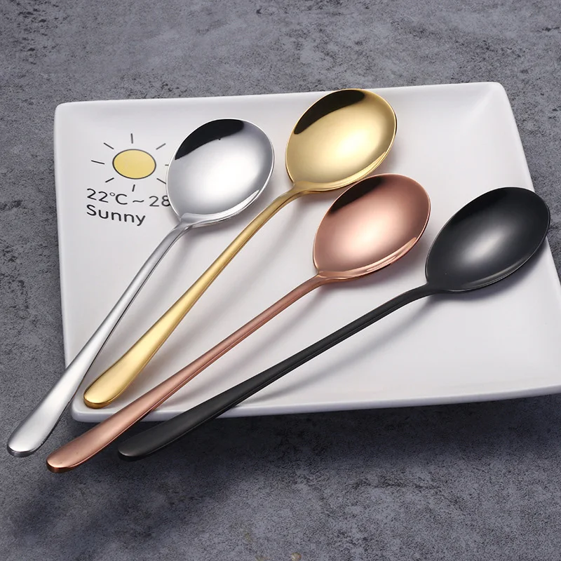 

Stainless Steel Coffee Spoon Wedding Long Handle Tea Spoon Drinking Tools Kitchen Gadget Flatware Tableware Teaspoons