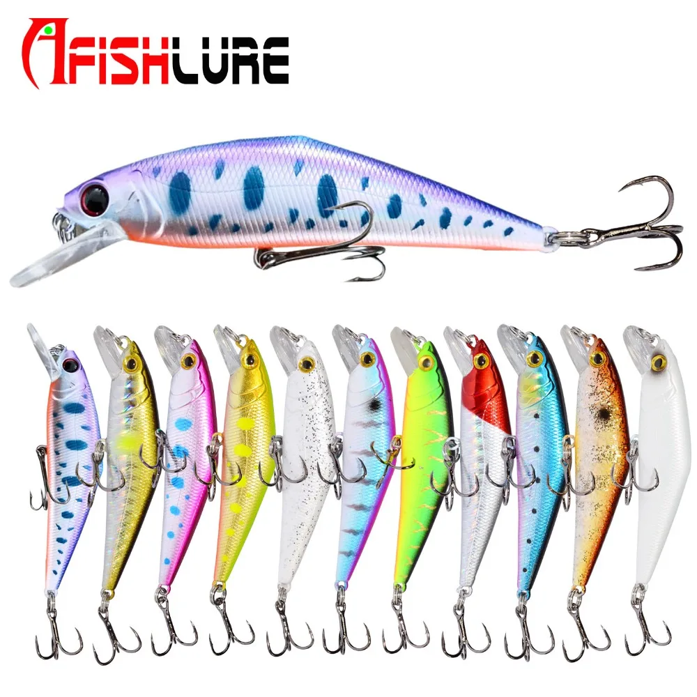 Appâts durs Minnow 85mm/15g leurres de pêche coulant avec des hameçons Trebke appâts durs leurre pour la pêche de la carpe D contacter pêche Minnow