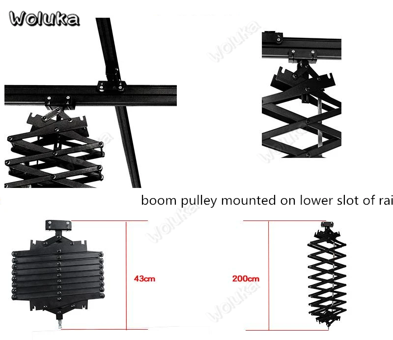 2 м пантограф студия реквизит фотография, профессиональное студийное оборудование, потолок пантограф для Потолочные рельсы наборы, максимальная высота 2 м CD50 T10 H
