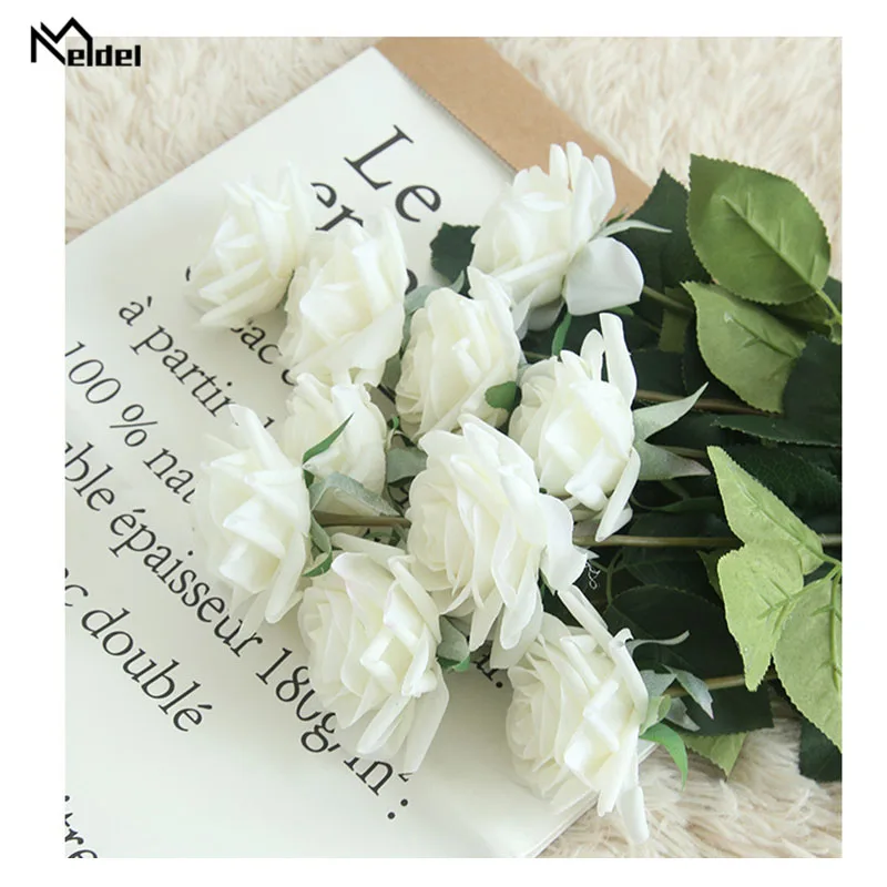 Real touch roses artificial flower wedding home decoration  (14)
