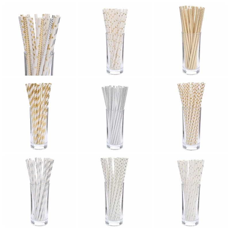 25pcs Drinking Paper Straws Gold Silver Straw Its A Boy Girl Pink Blue Baby Shower Decoration Gift Party Event Supplies|Disposable Party Tableware| - AliExpress