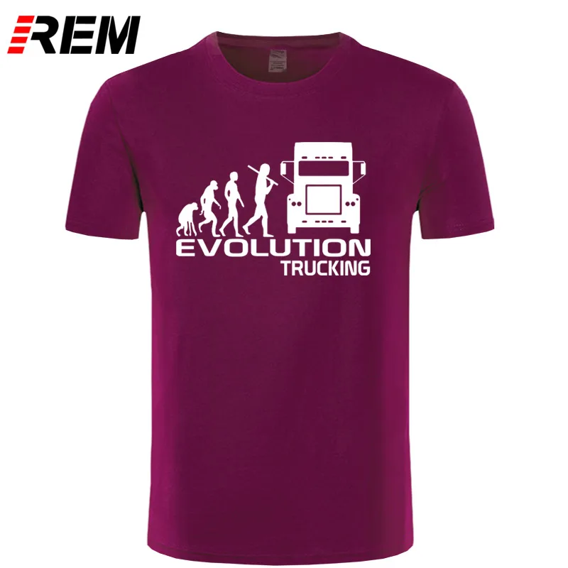 REM marca ropa evolución camiones CAB driver regalos camiseta divertida hombres algodón corto manga camiseta REM marca ropa evolución camiones CAB driver regalos camiseta divertida hombres algodón corto manga camiseta