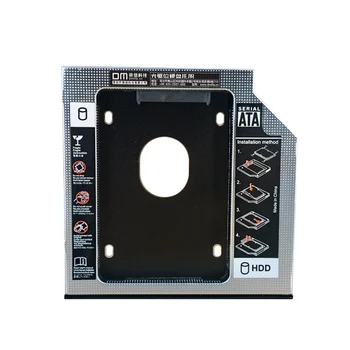 

DM SSD Adapters DW195s 9.5mm Plastic Optibay SATA 3.0 Hard Disk Drive Box Enclosure DVD Adapter 2.5 SSD 2TB For Laptop CD-ROM