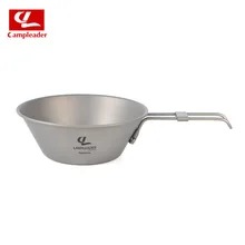 Outdoor Bowl Titanium Camping Cup Foldable Tableware Anti-Scalding Anti-Falling Outdoor Camping Picnic Titanium Cookware 300ml