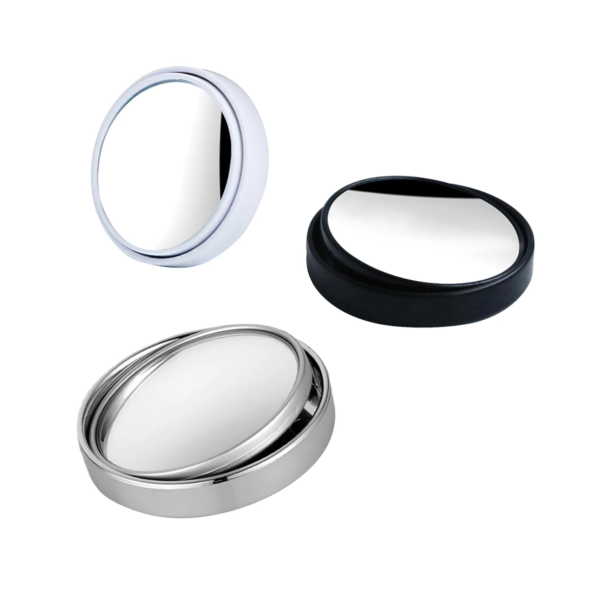 Luxury 360 Rotate Round Glass Car Rearview Mirror Blind Spot