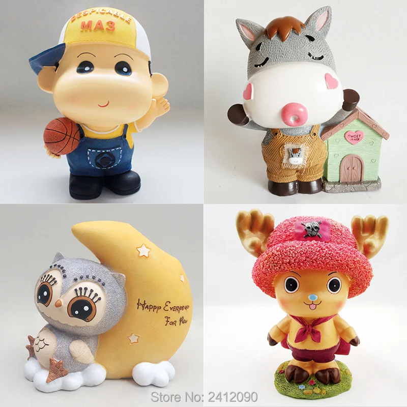 

Anime dolls silicone molds for gypsum owl dog rubber decorating moulds toys gypsum statue model DIY plaster figurines decoration