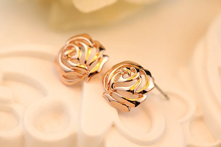 Купить Золотые Серьги Роза