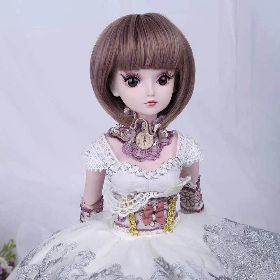 Allaosify bjd волосы 1/3 1/4 BJD Кукла Высокая температура парик девушки длинные вьющиеся парики SD BJD парик 3 цвета - Цвет: 5