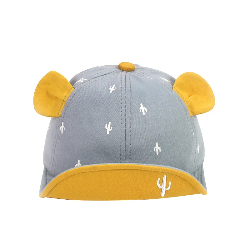 Cactus Cute Baby Baseball Caps Cotton Toddler Caps With Ears Spring Autumn Outdoor Sun Visor Cap Hat 6-24M Baby Girls Clothing (5)