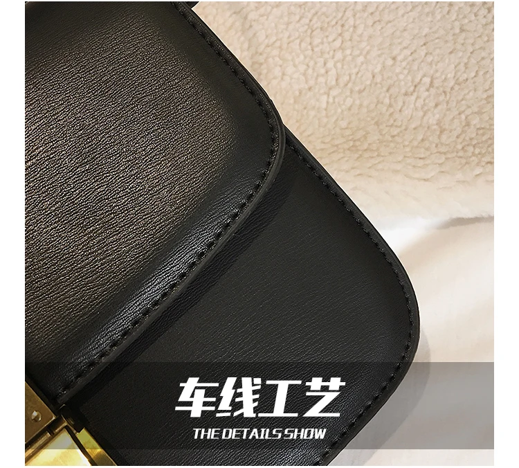 Luxury Brand Handbag New Fashion Simple Square bag Quality PU Leather Women's Designer Handbag Lock Shoulder Messenger bags